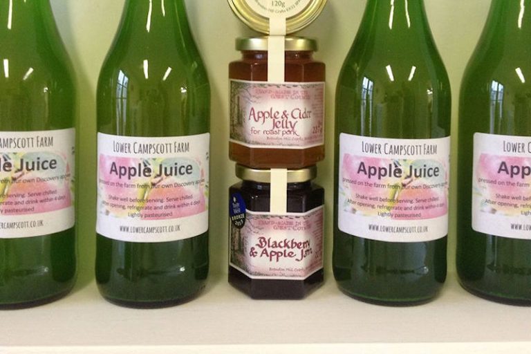 Apple juice from Lower Campscott's orchard
