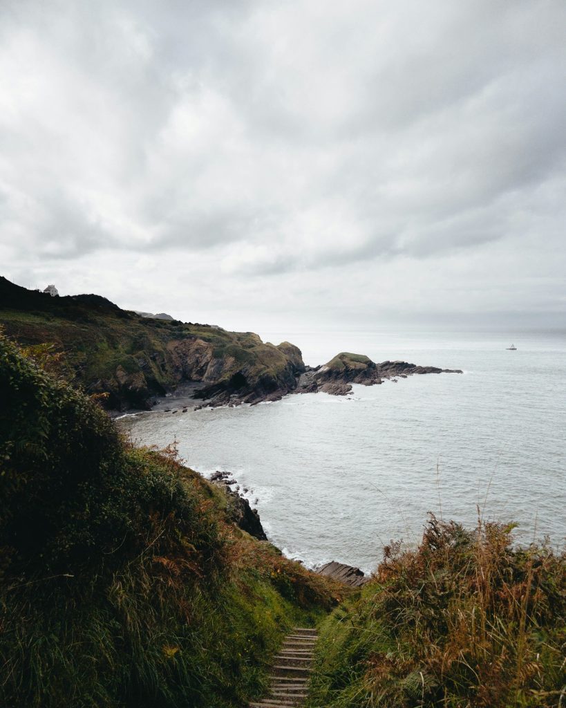 The cliffs at Watermouth overlooking the sea - part of North Devon history and close to Lower Camspcott