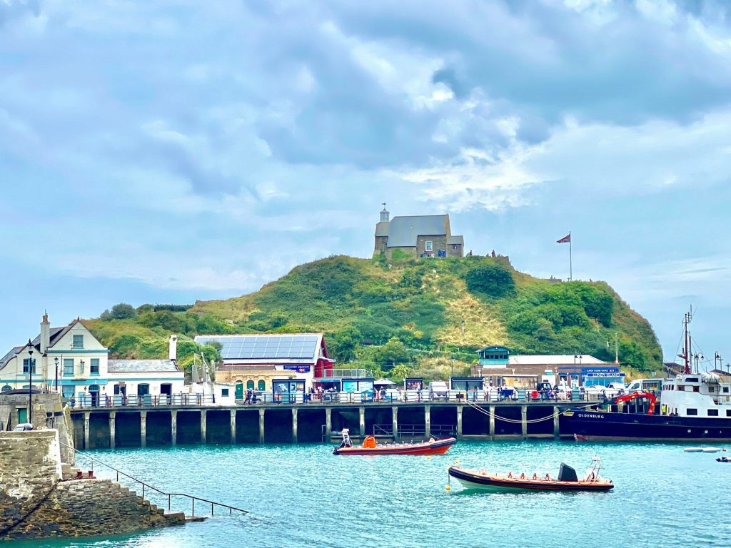 A small boat in Ilfracombe Harbour, an area important for North Devon history close to Lower Campscott Farm